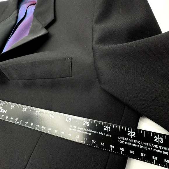 TED BAKER Men's 42R Black‎ Wool Endurance The Party Animal 3 Button Suit Modern